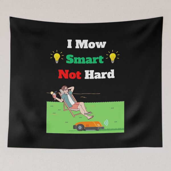Item preview, Robot lawn mower funny lazy gardener quote mowing robot designed and sold by Artstastic.