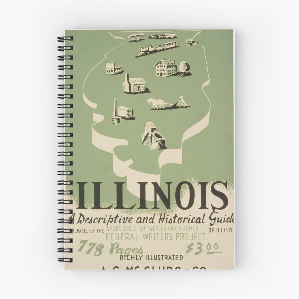 Item preview, STK502136A-Vintage travel poster for Illinois. designed and sold by StocktrekImages.