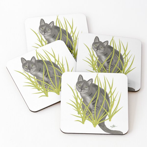 Item preview, Cat in Grass designed and sold by JoieW.
