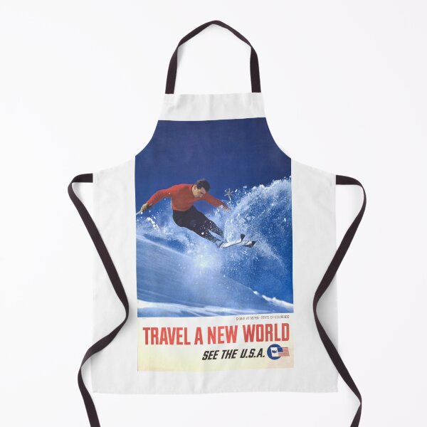 Item preview, STK502137A-Vintage travel poster for Aspen, Colorado.  designed and sold by StocktrekImages.