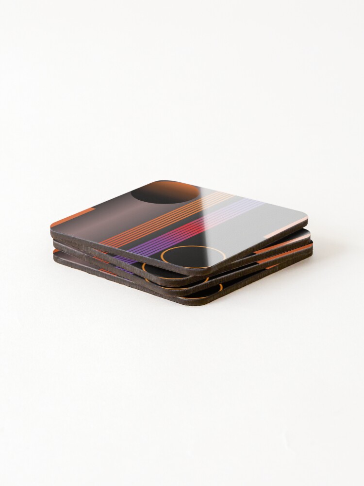 Thumbnail 4 of 5, Coasters (Set of 4), The Abstract Vertical Flow designed and sold by RGSMOOTHFINGER.