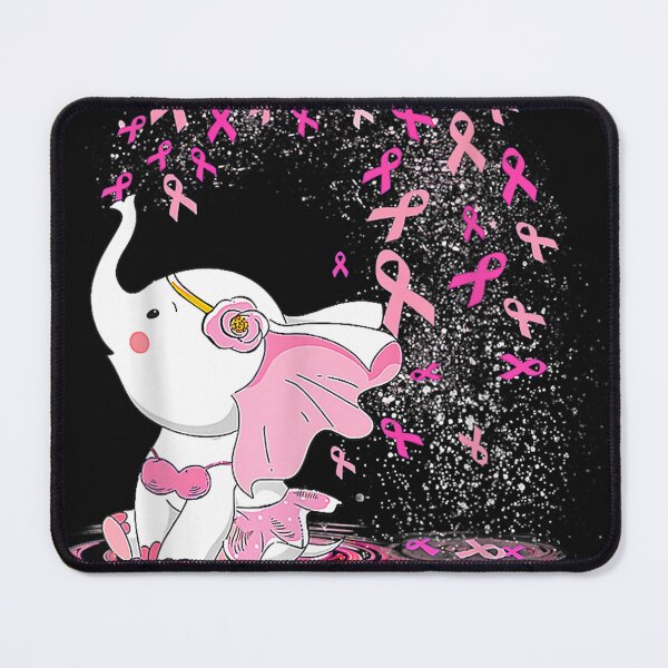 Item preview, Breast Cancer Cute Elephant With Sunflower And Pink Ribbon designed and sold by LanceNewman.