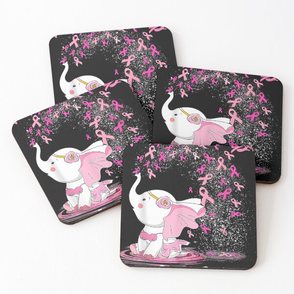 Item preview, Breast Cancer Cute Elephant With Sunflower And Pink Ribbon designed and sold by LanceNewman.