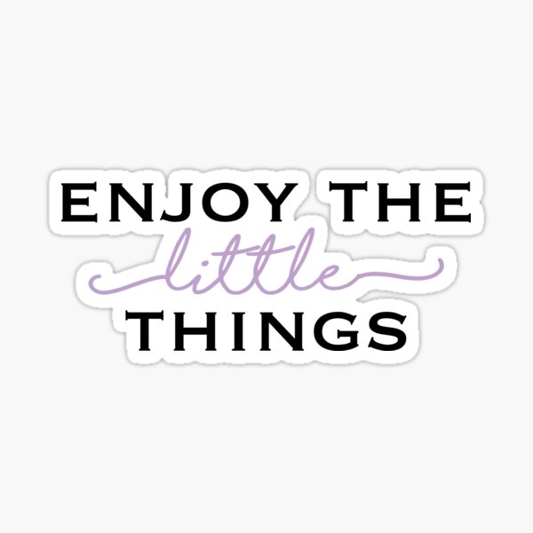 Enjoy the Little Things Sticker