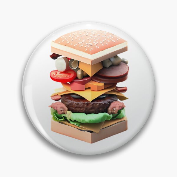 Item preview, Awesome Aesthetic Burger in Geometric Style designed and sold by MinimalistHaven.
