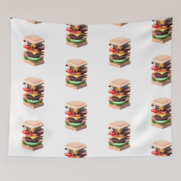 Item preview, Awesome Aesthetic Burger in Geometric Style designed and sold by MinimalistHaven.