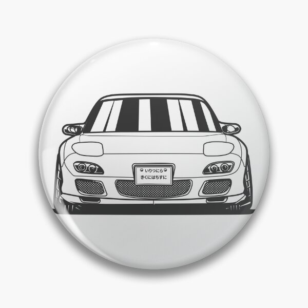 Item preview, MONOCHROME BLACK AND WHITE MAZDA RX-7  designed and sold by TrilogyMerch.