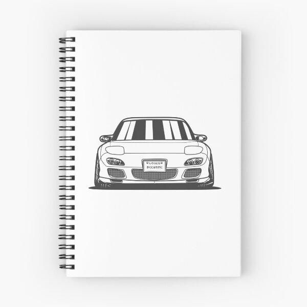 Item preview, MONOCHROME BLACK AND WHITE MAZDA RX-7  designed and sold by TrilogyMerch.