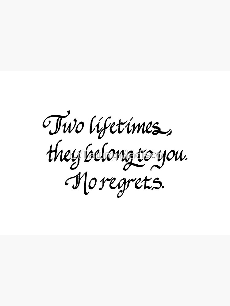 Thumbnail 3 of 3, Art Print, Erha "Two Lifetimes" Quote Calligraphy designed and sold by LtTawnyMadison.