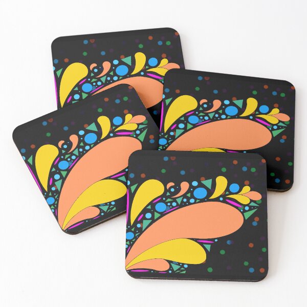 Item preview, Bright shapes with confetti designed and sold by MailboxJim.
