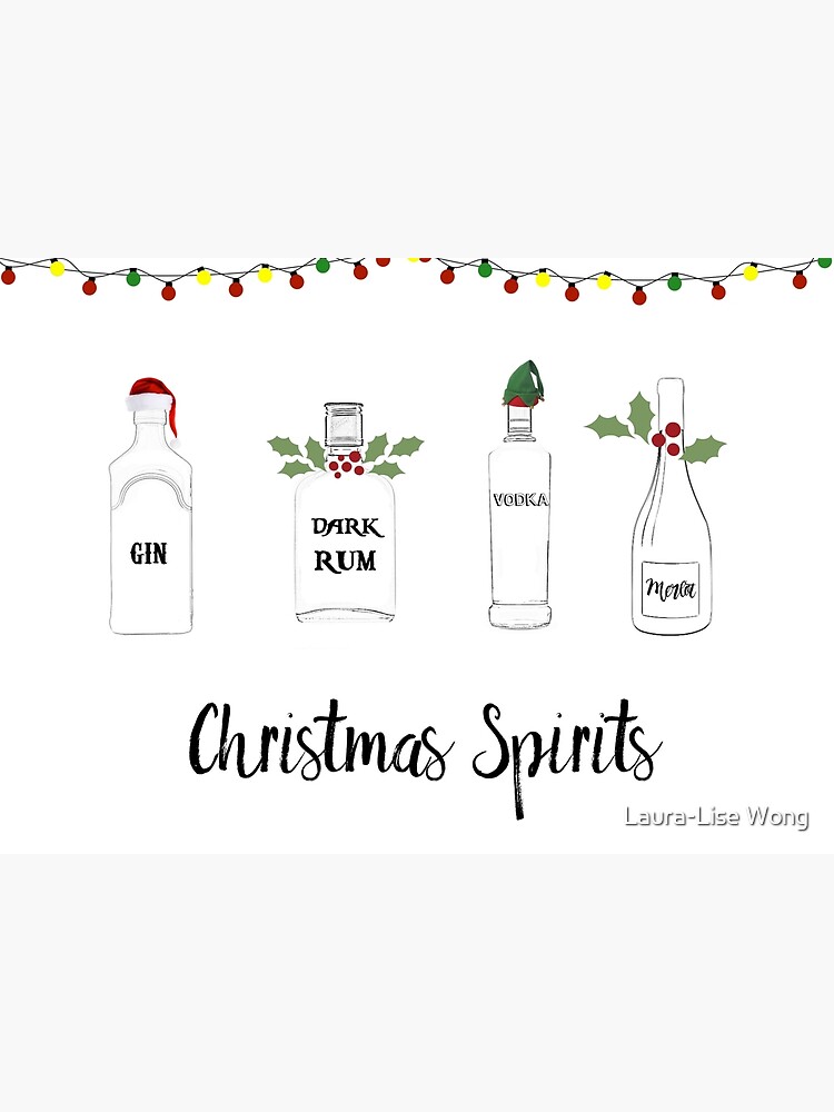 Thumbnail 2 of 2, Greeting Card, Christmas Spirits designed and sold by crazycanonmom.