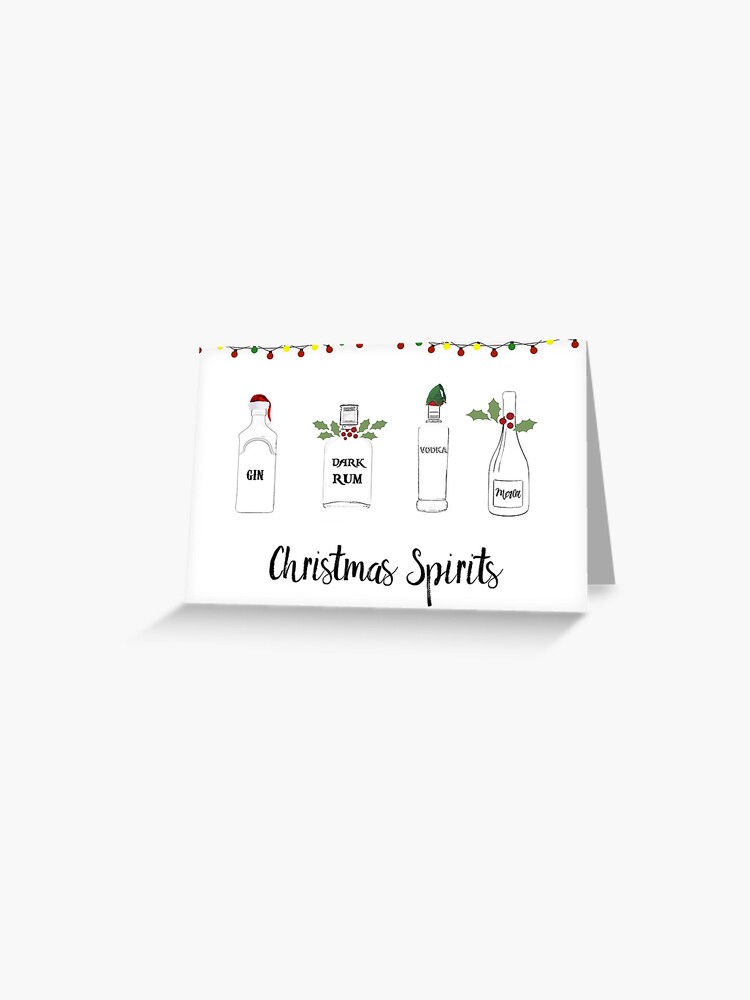 Thumbnail 1 of 2, Greeting Card, Christmas Spirits designed and sold by crazycanonmom.