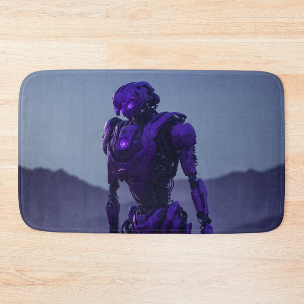 Item preview, Enigmatic Humanoid Android Robot exploring a Violet World designed and sold by ArtemExpressio.