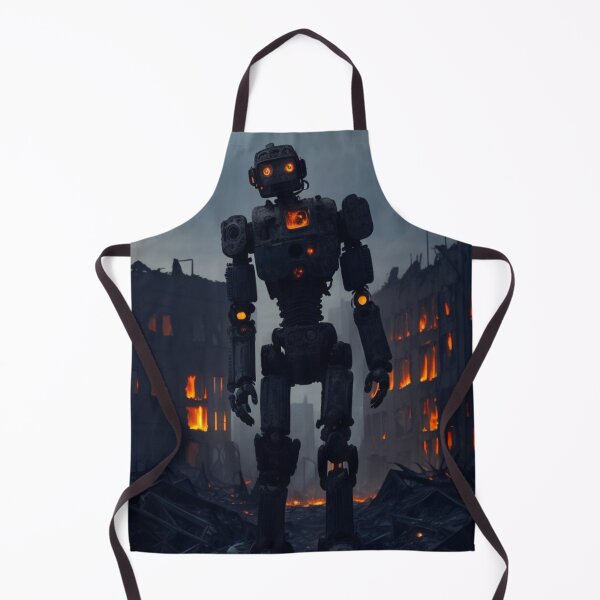 Item preview, Humanoid Android Robot in a Fire City designed and sold by ArtemExpressio.