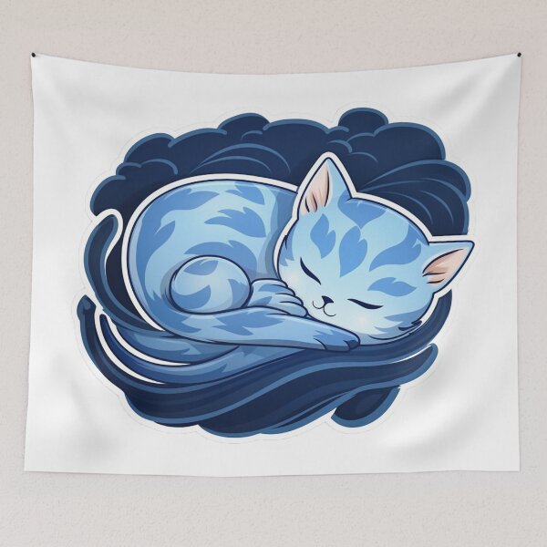 Item preview, Cute cartoon cat designed and sold by Stickermagician.