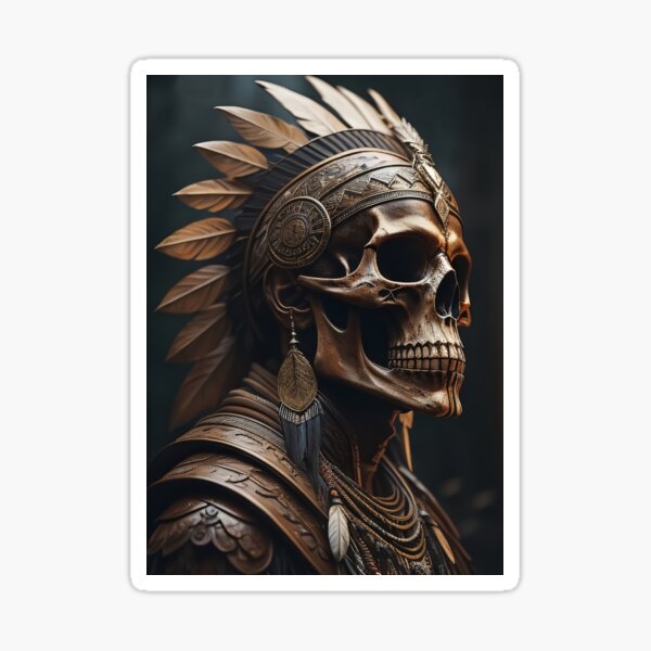Vista previa del artículo con la obra «guerrero calavera dorada», diseñado y vendido por Markotropoya22.