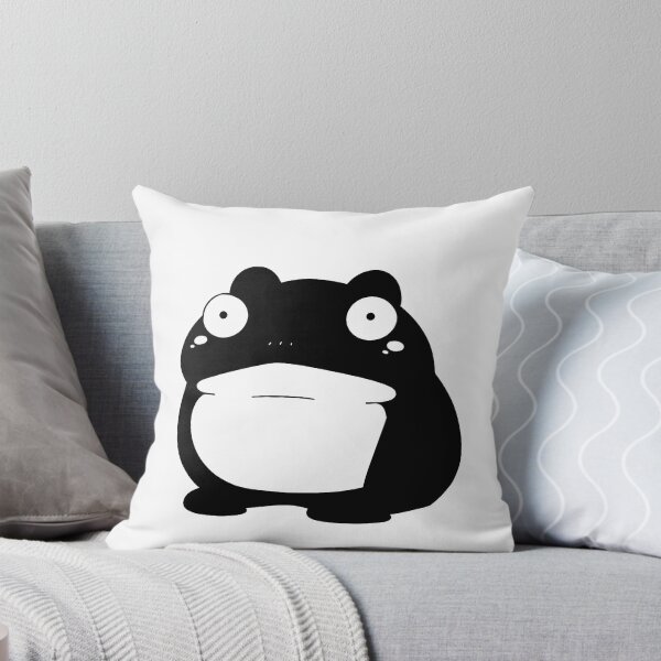 Item preview, Cute Manga Frog en Retros 90s Black and White Aesthetic: Una rana japonesa para los amantes de las ranas designed and sold by RibbitFans101.