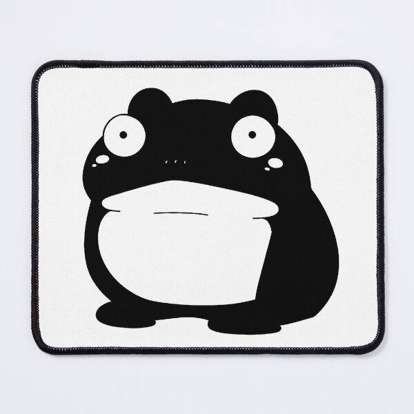 Item preview, Cute Manga Frog in Retros 90s Black and White Aesthetic: A Japanese Froggy For Frog Lovers designed and sold by RibbitFans101.