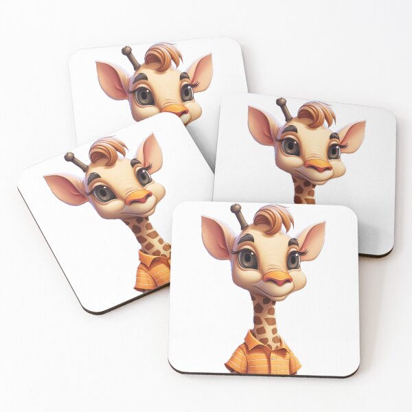 Item preview, Cute cartoon giraffe designed and sold by Stickermagician.
