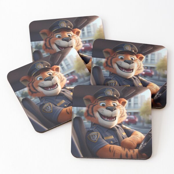 Item preview, Police Officer of the Year Tiger designed and sold by CreativeShed.