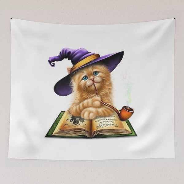 Item preview, Cat wearing witch hat designed and sold by LirneShotsk.