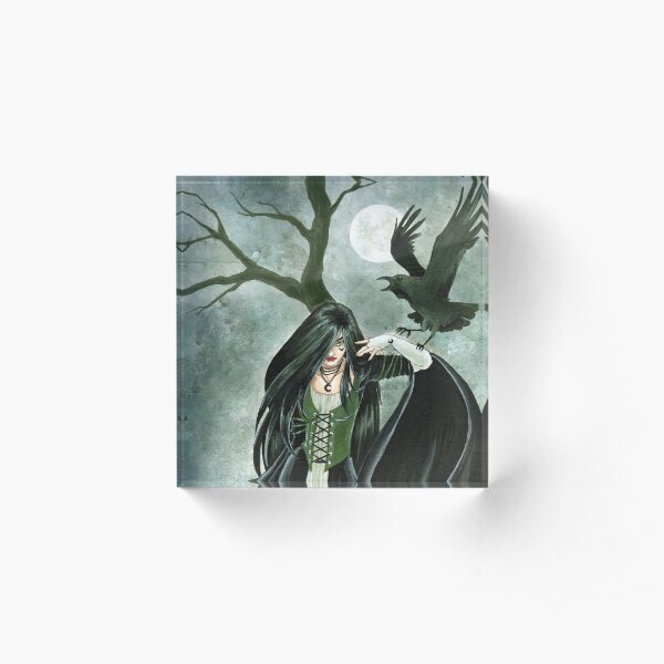 Raven Witch Acrylic Block