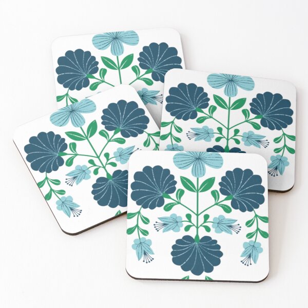 Item preview, Floral Emblem blues designed and sold by Camille-Miranda.
