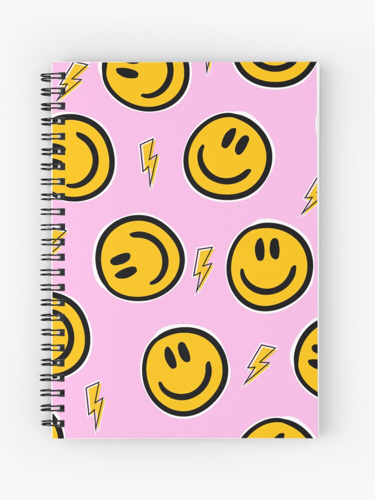 Notebook: Preppy Smiley Face Aesthetic