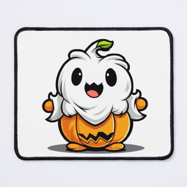 Item preview, pumpkin with Ghost: Spooky Duo T-Shirt designed and sold by Rebekkahsdesign.