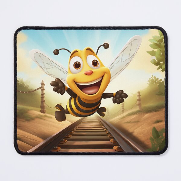 Item preview, Honeybee 3 over railroad tracks designed and sold by DigitiDaydreams.