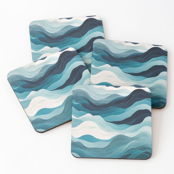 Item preview, Olas Azules del Mar-patrón de olas de mar azul designed and sold by Omarupattern51.