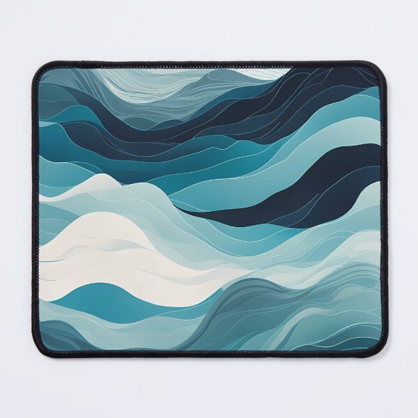 Item preview, Olas Azules del Mar - blue sea waves pattern designed and sold by Omarupattern51.