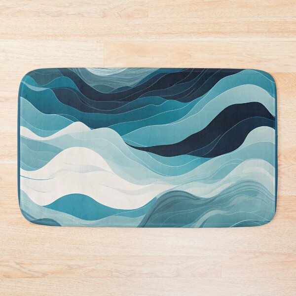 Item preview, Olas Azules del Mar - blue sea waves pattern designed and sold by Omarupattern51.