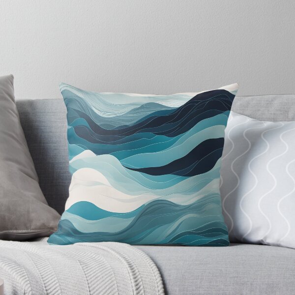 Item preview, Olas Azules del Mar - blue sea waves pattern designed and sold by Omarupattern51.