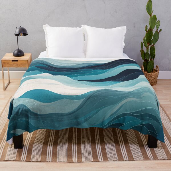 Item preview, Olas Azules del Mar - blue sea waves pattern designed and sold by Omarupattern51.