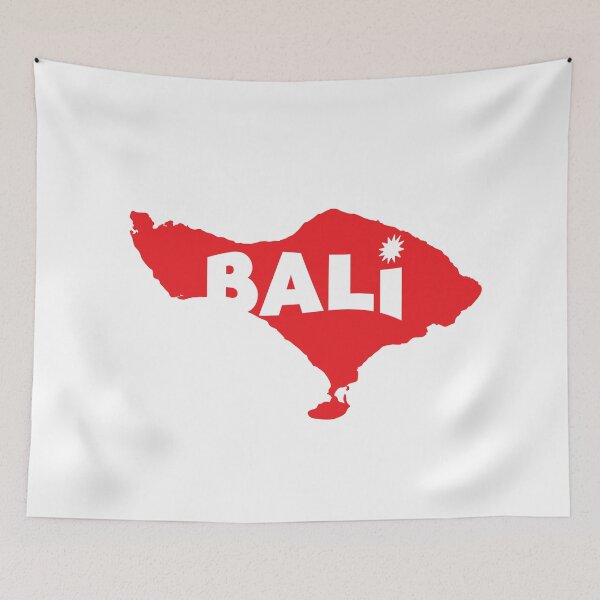 Item preview, BALI Map with Spirited Shout Country Name - Typography Text Design - Red color designed and sold by AMGraphicStudio.