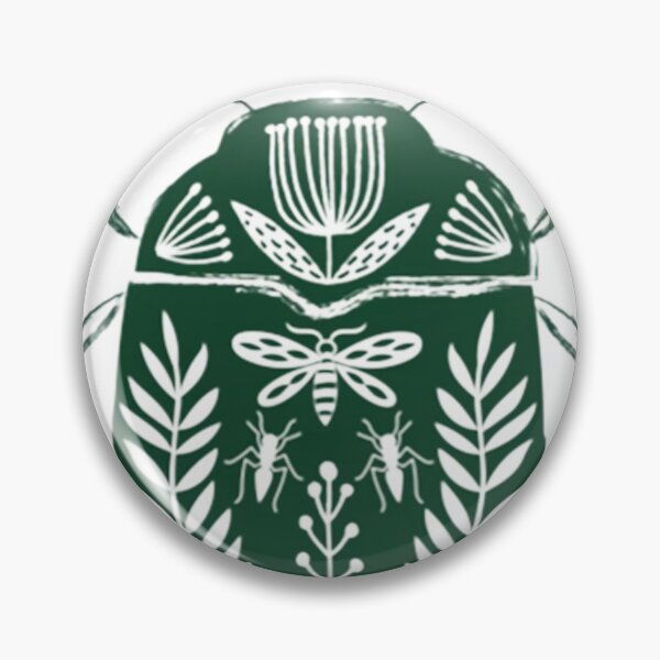 Item preview, Folk beetle dark green designed and sold by Camille-Miranda.