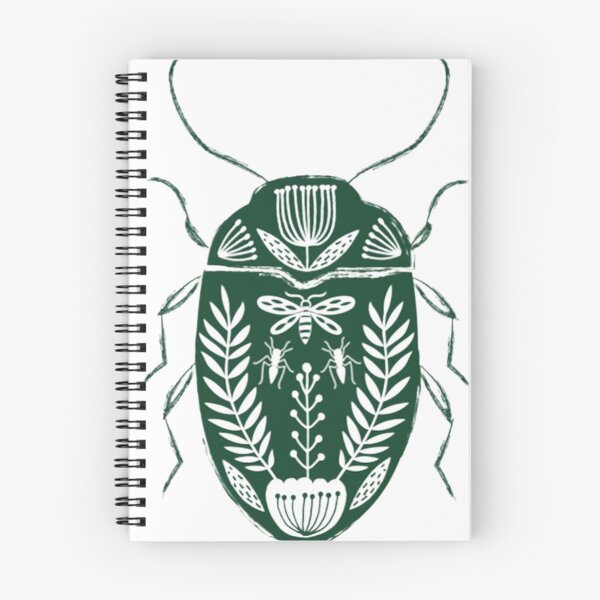 Item preview, Folk beetle dark green designed and sold by Camille-Miranda.
