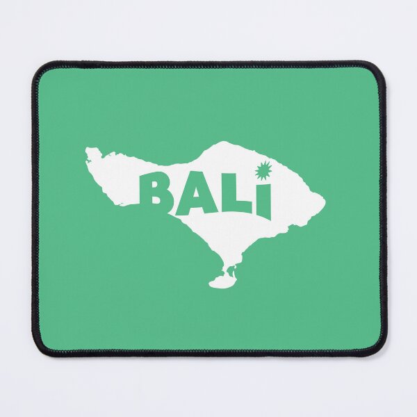Item preview, BALI Map with Spirited Shout Country Name - Typography Text Design - White Green color designed and sold by AMGraphicStudio.