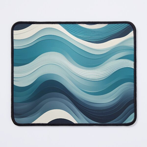 Item preview, Ocean Blue Wave - blue sea waves pattern designed and sold by Omarupattern51.