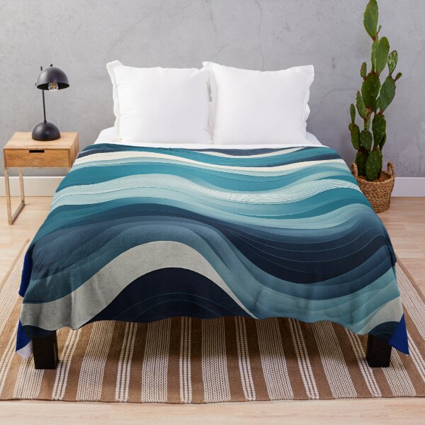 Item preview, Ocean Blue Wave - blue sea waves pattern designed and sold by Omarupattern51.