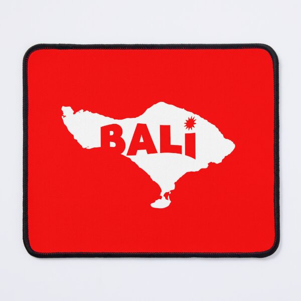 Item preview, BALI Map with Spirited Shout Country Name - Typography Text Design - White Red color designed and sold by AMGraphicStudio.