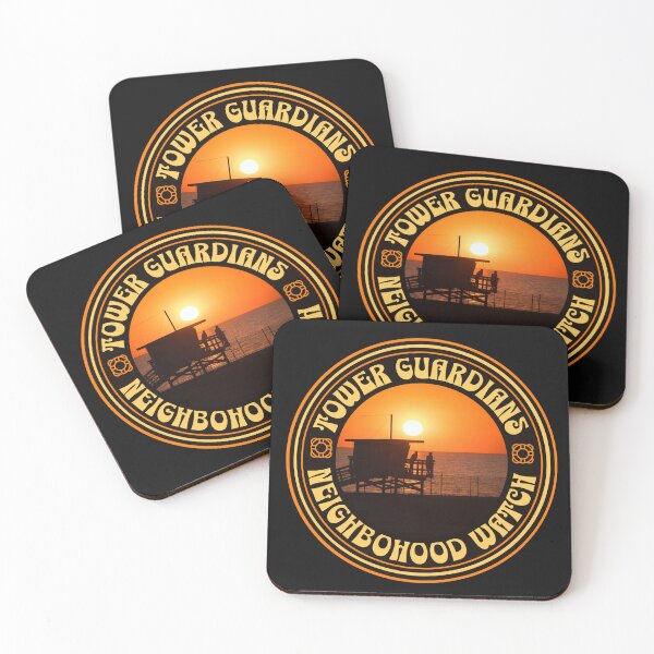 Item preview, Retro Beach Lifeguard Tribute, Tower Guardians Design designed and sold by OceanIconic.