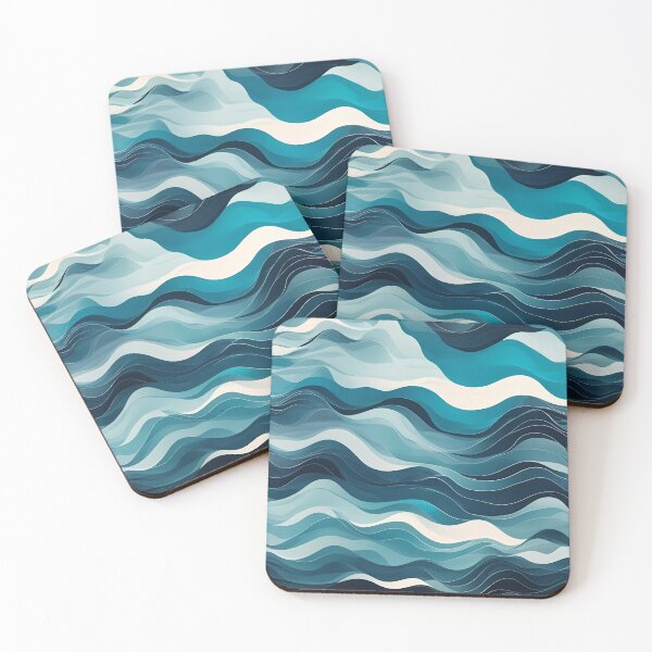 Item preview, Blue Waves Ocean - blue sea waves pattern designed and sold by Omarupattern51.