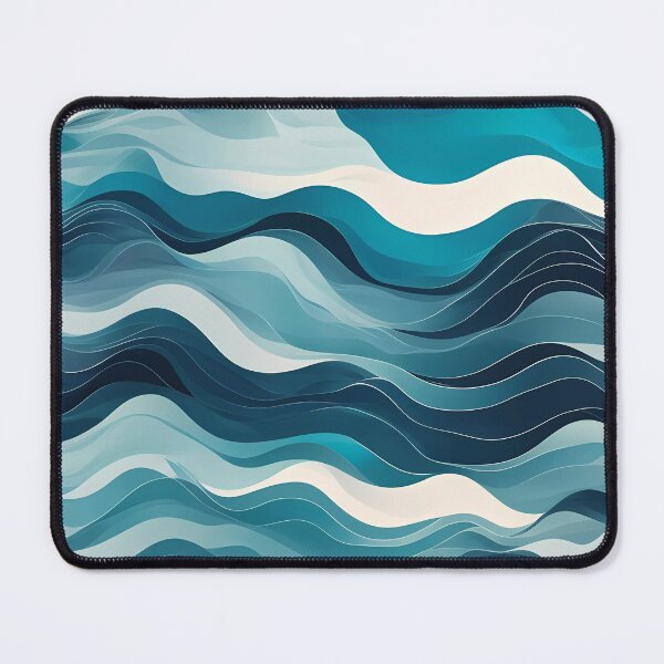 Item preview, Blue Waves Ocean - blue sea waves pattern designed and sold by Omarupattern51.