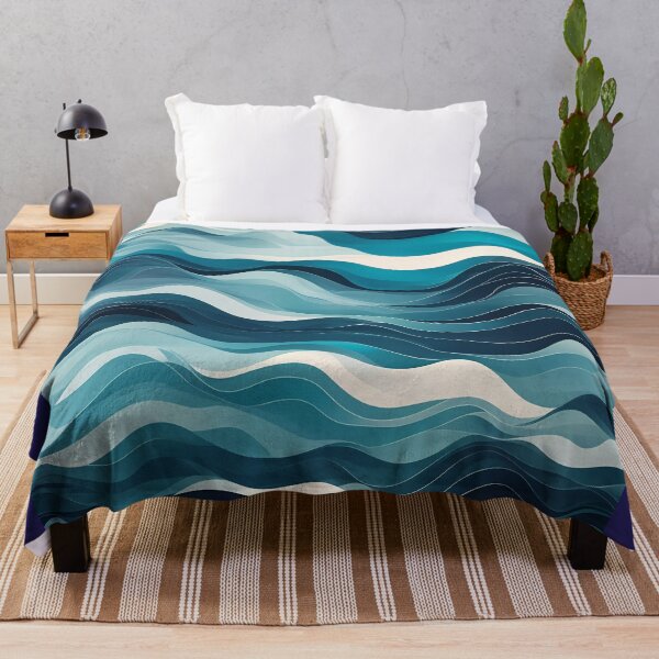 Item preview, Blue Waves Ocean - blue sea waves pattern designed and sold by Omarupattern51.