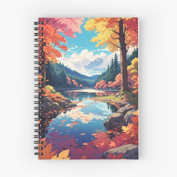 Item preview, Fallen Leaves and Calm Waters: A Tranquil Lake Scene designed and sold by Ngea.