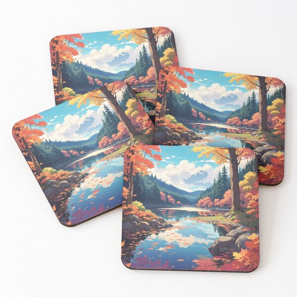 Item preview, Fallen Leaves and Calm Waters: A Tranquil Lake Scene designed and sold by Ngea.