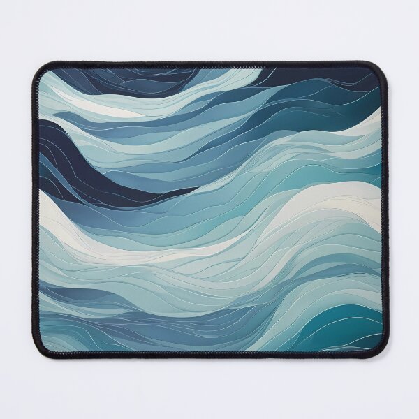 Item preview, Wonderful ocean-blue sea waves pattern designed and sold by Omarupattern51.