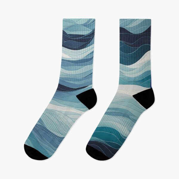 Item preview, Wonderful ocean-blue sea waves pattern designed and sold by Omarupattern51.